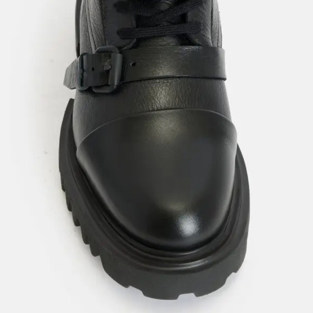 All Saints Tori Shearling Combat Boots 40/10 - Picture 5 of 13